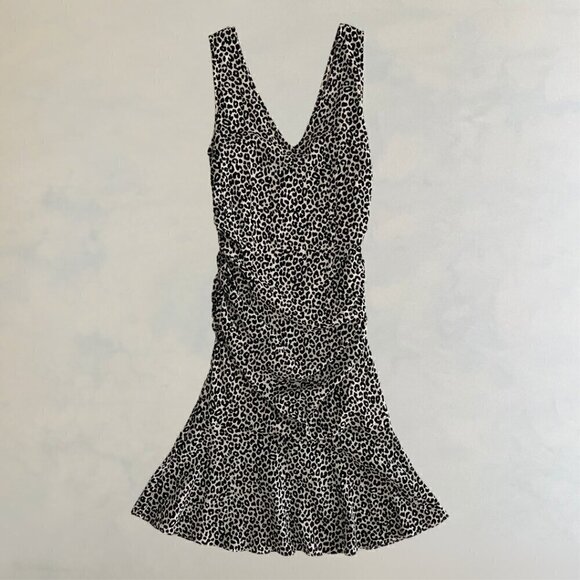 Tracy Reese Dresses & Skirts - Tracy Reese Black & White Silk Cheetah Print Midi Dress